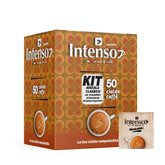 50 Cialde Caffè Intenso Arabica con Accessori  – Gusto Ricco e Aromatico